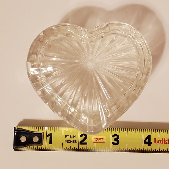 Glass Heart Shaped Trinket Jewelry holder - Picture 7 of 11